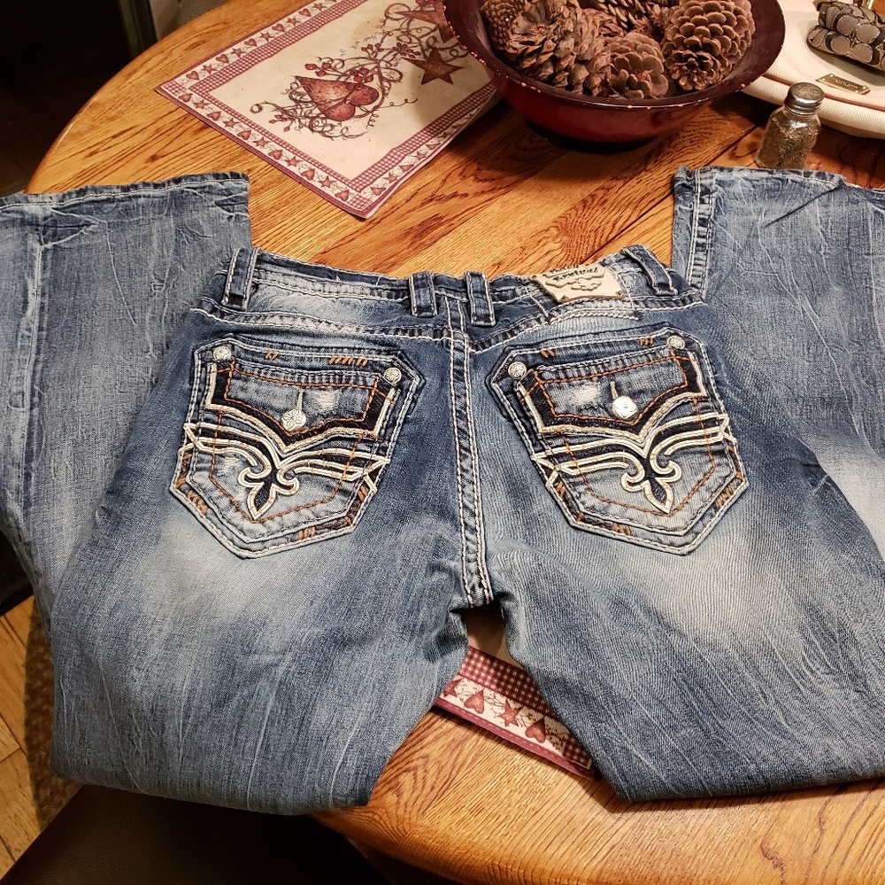 Mens rock revival jeans